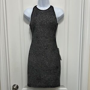 B Darlin Black & Silver Mini Dress
